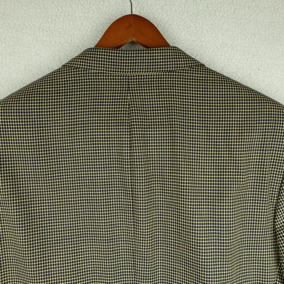Hugo Boss Mens Blazer Jacket 44L Tall Black Yellow Loro Piana Super 100s Check - Picture 6 of 15